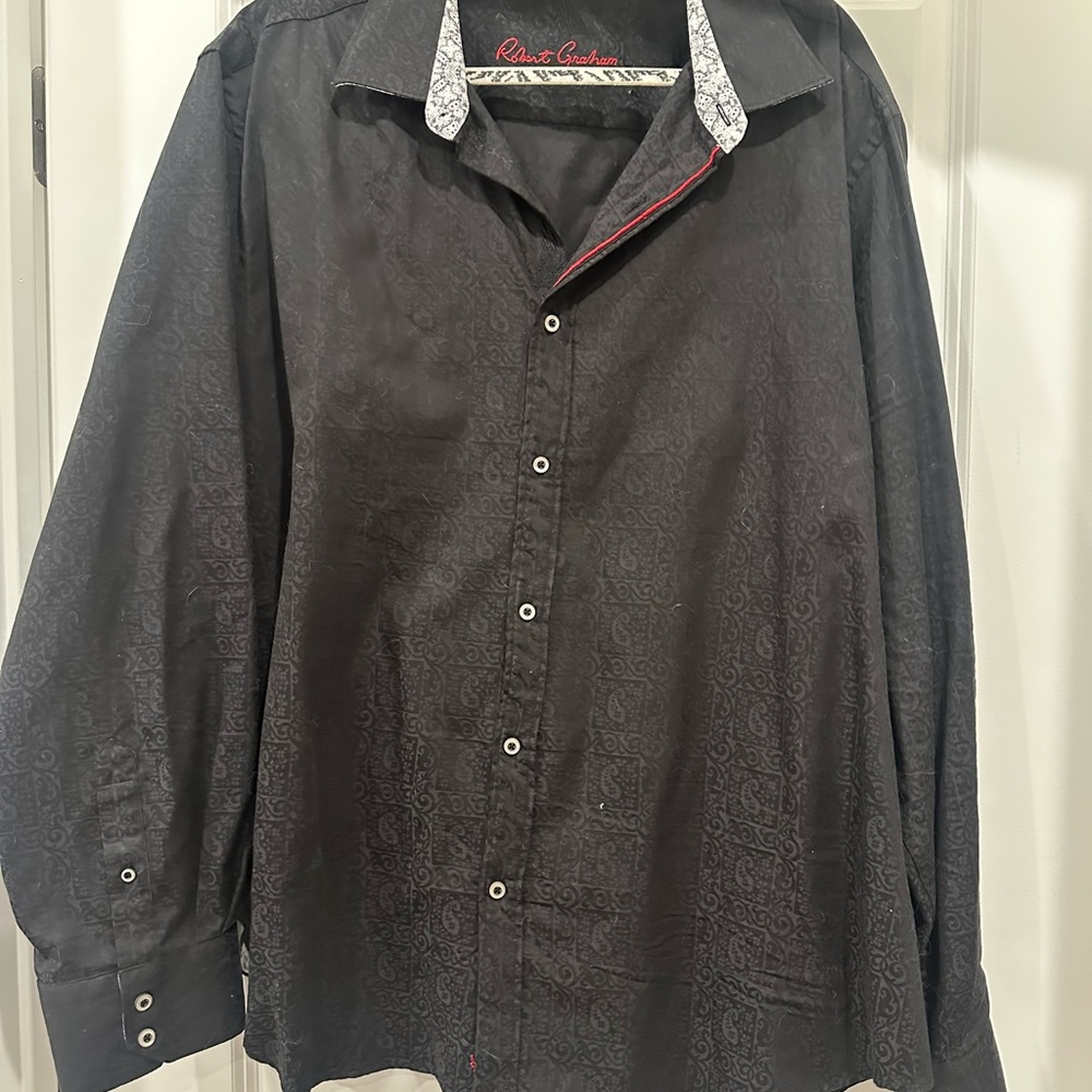 Robert Graham Black Patterned Men's Shirt